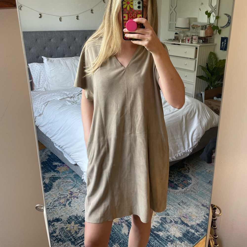 Suede Vince Dress with Pockets